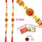 2CT Rakhi for Brother Rudraksha Rakhi Raksha Bandha Gift for your Brother Traditional Handmade Rudraksh Beads Rakhi Bracelet for Brother, Sister Bhabhi
